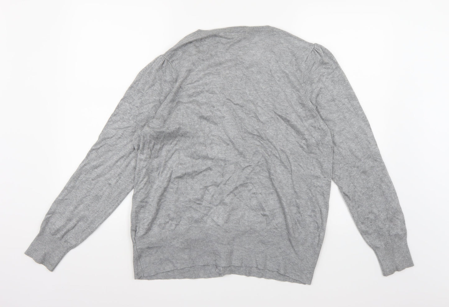 amrks Womens Grey  Knit Cardigan Jumper Size 20