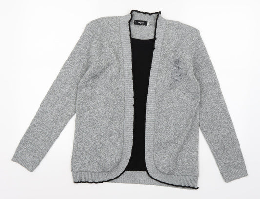 Glimpse Design Womens Grey  Knit Cardigan Jumper Size S