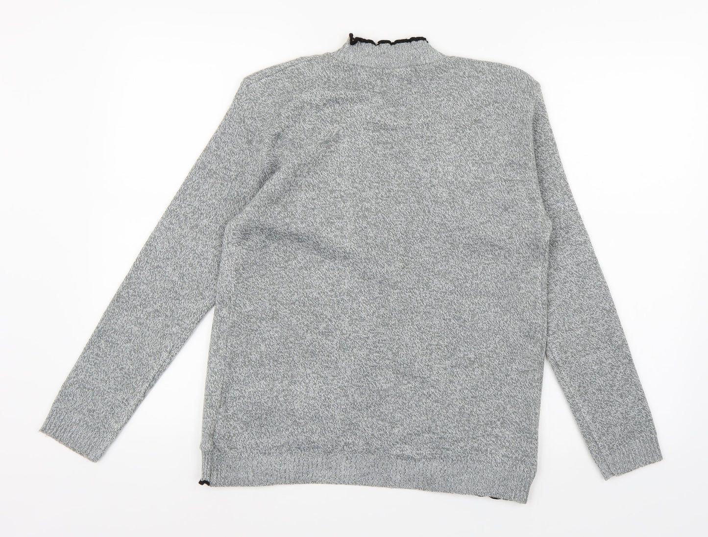 Glimpse Design Womens Grey  Knit Cardigan Jumper Size S