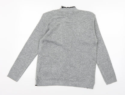 Glimpse Design Womens Grey  Knit Cardigan Jumper Size S