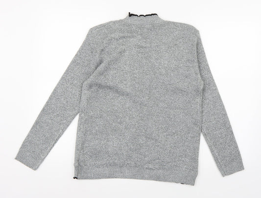 Glimpse Design Womens Grey  Knit Cardigan Jumper Size S