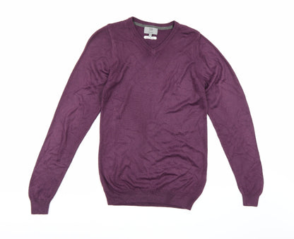 Marks and Spencer Mens Purple  Knit Pullover Jumper Size S