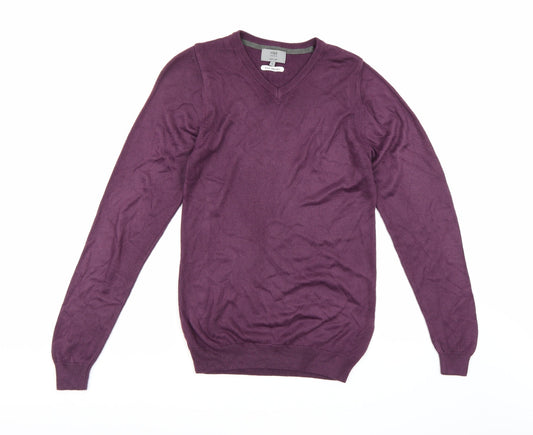 Marks and Spencer Mens Purple  Knit Pullover Jumper Size S