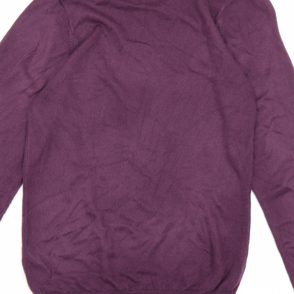 Marks and Spencer Mens Purple  Knit Pullover Jumper Size S