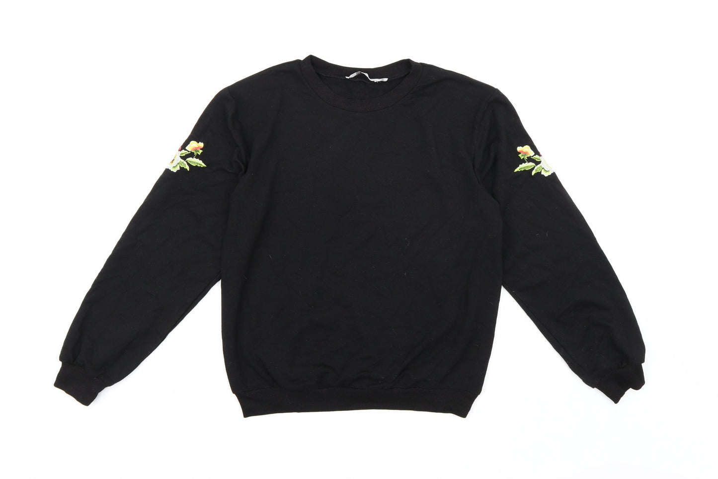 Monogram Womens Black   Pullover Sweatshirt Size S