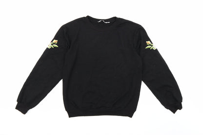 Monogram Womens Black   Pullover Sweatshirt Size S