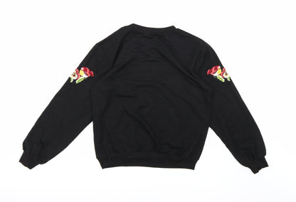 Monogram Womens Black   Pullover Sweatshirt Size S