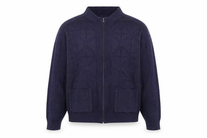 Invicta Mens Blue  Knit Full Zip Jumper Size M
