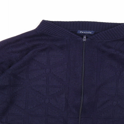 Invicta Mens Blue  Knit Full Zip Jumper Size M