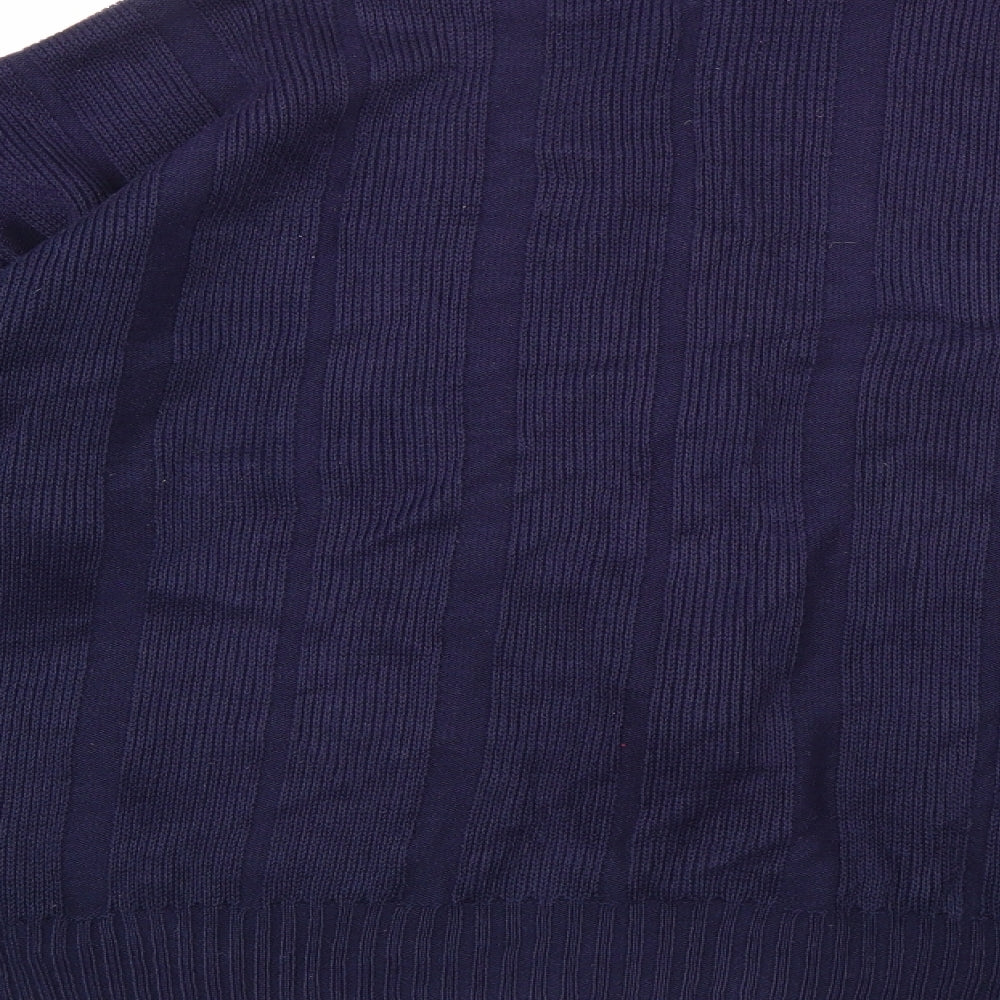 Invicta Mens Blue  Knit Full Zip Jumper Size M