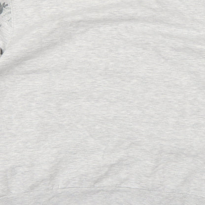 Topman Mens Grey Floral Jersey Pullover Sweatshirt Size M