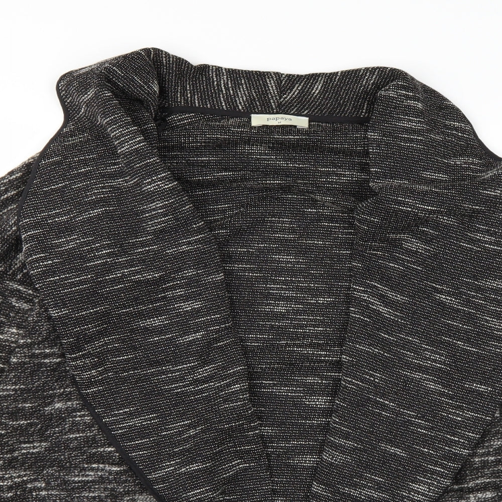 Papaya Womens Black  Knit Jacket Coatigan Size M