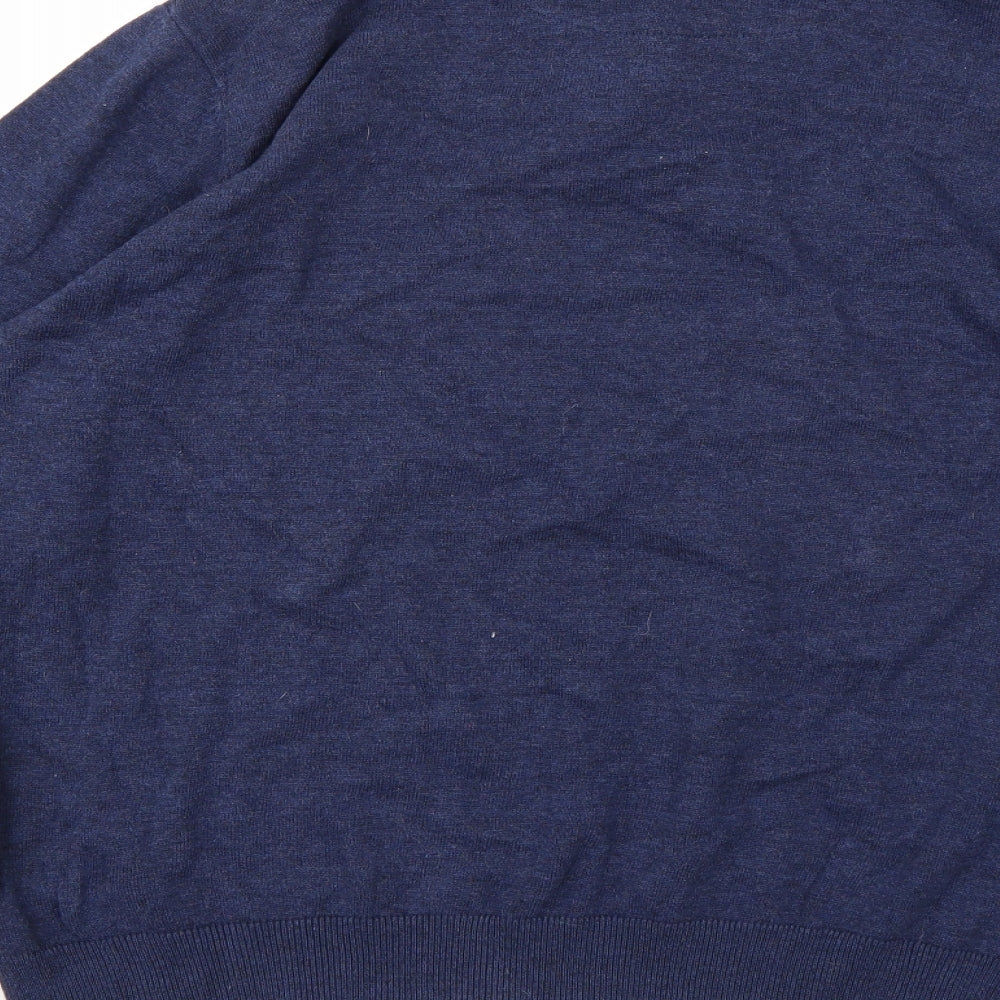 Lincoln Mens Blue  Knit Pullover Jumper Size XL