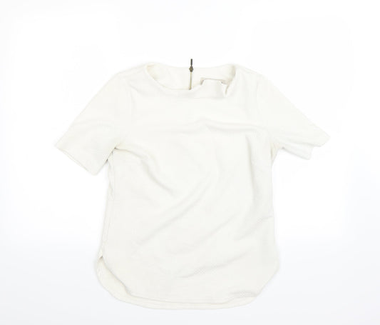 Womens UK Size 10 Marks and Spencer Beige Basic Polo
