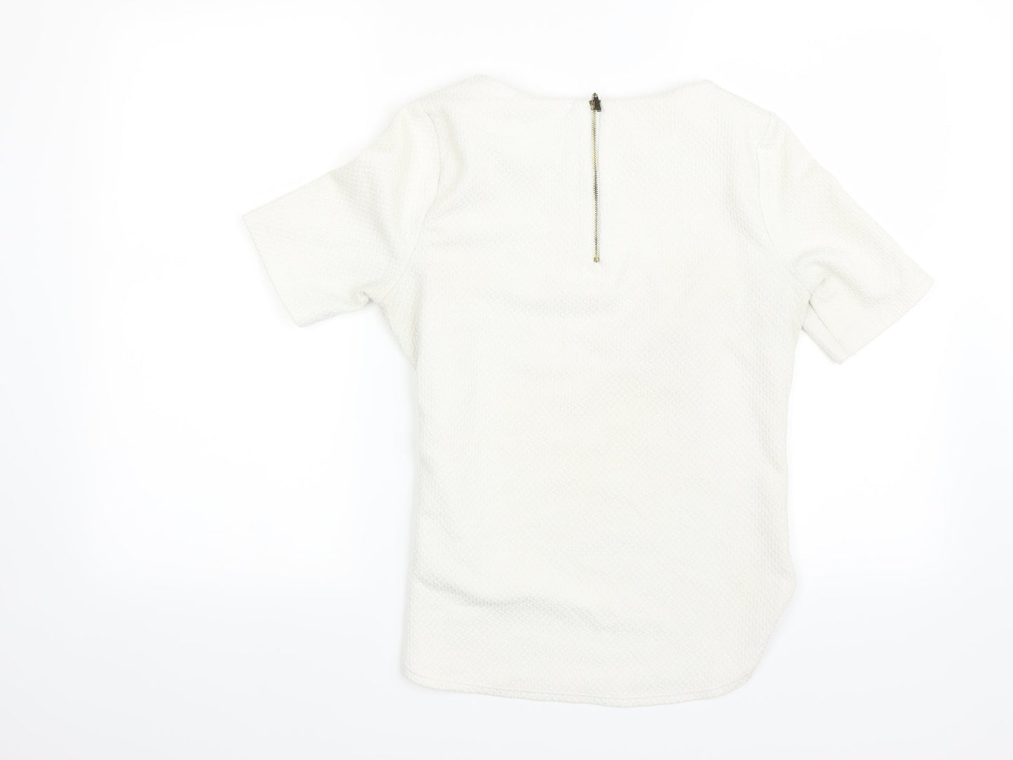 Womens UK Size 10 Marks and Spencer Beige Basic Polo