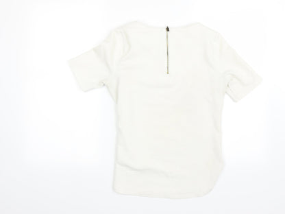 Womens UK Size 10 Marks and Spencer Beige Basic Polo
