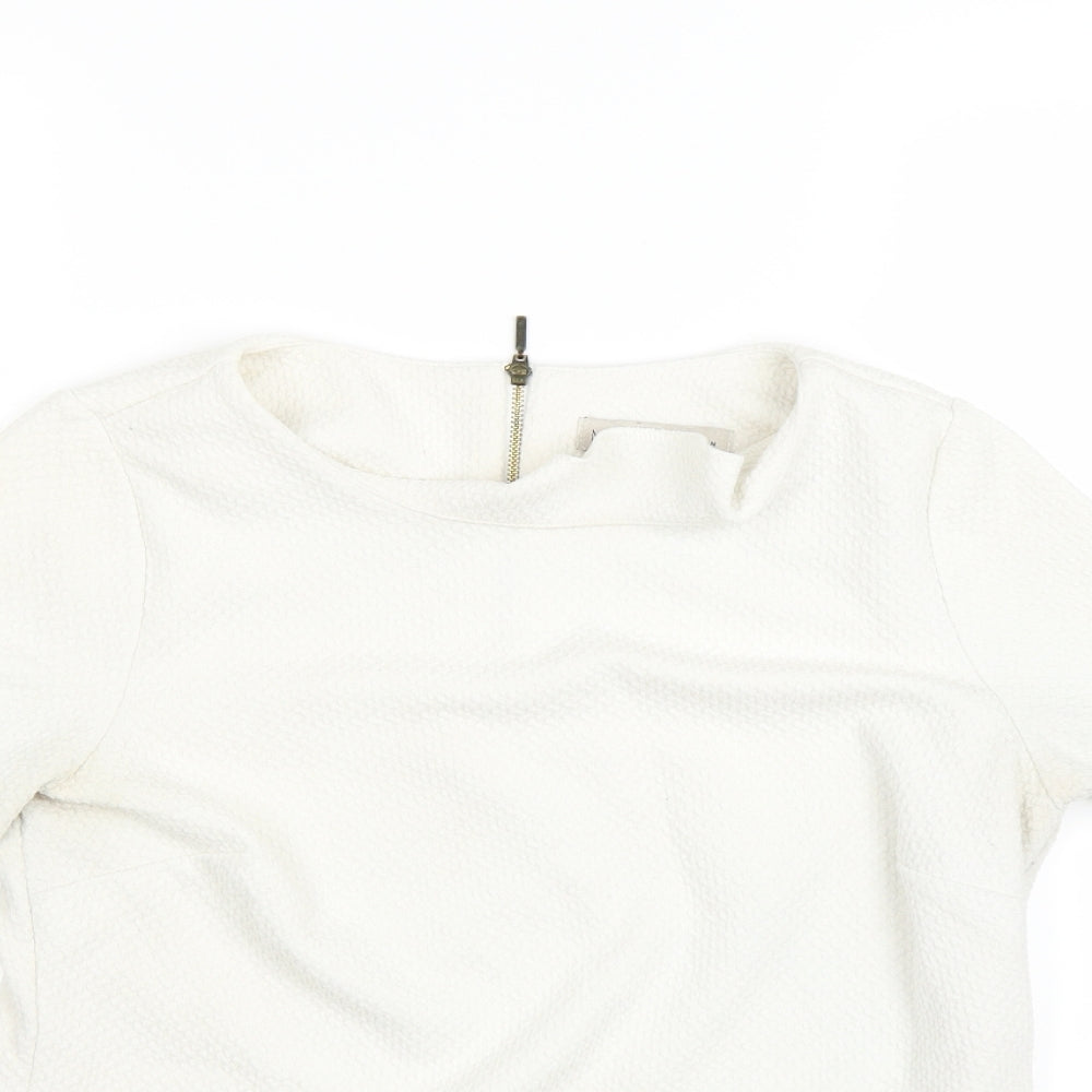 Womens UK Size 10 Marks and Spencer Beige Basic Polo