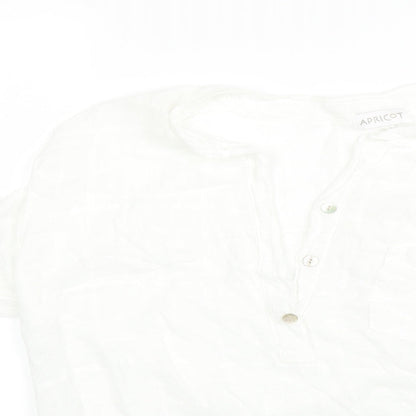 Womens UK Size 10 Apricot White Basic T-Shirt
