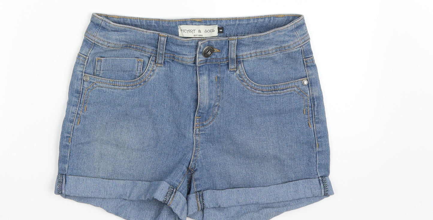 Heart and Soul Womens Blue   Cut-Off Shorts Size 6