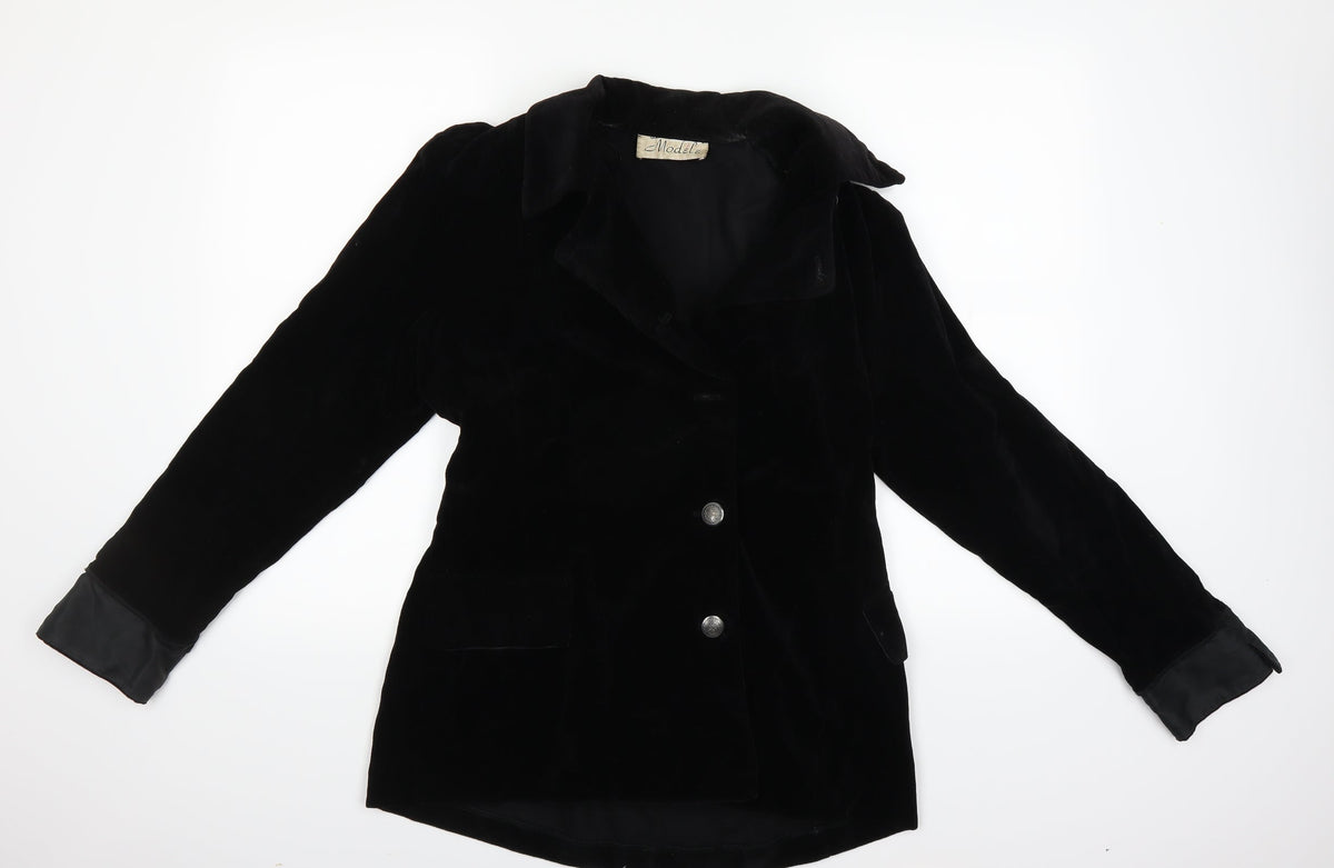 modele Womens Black   Overcoat Coat Size 12