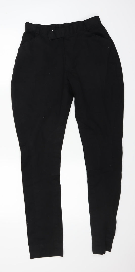 Mens UK Size 26 in Preworn Regular Fit Straight Black Jeans