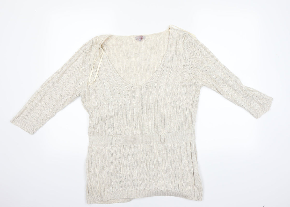 Per Una Womens Beige   Pullover Jumper Size 16