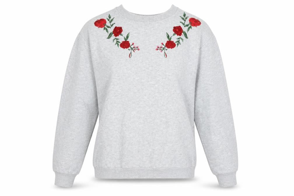 Womens UK Size S Divided Grey Pullover Sweatshirt