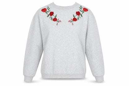 Womens UK Size S Divided Grey Pullover Sweatshirt
