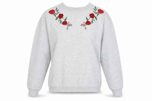 Womens UK Size S Divided Grey Pullover Sweatshirt