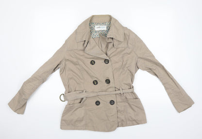 Womens UK Size 14 BHS Beige Overcoat