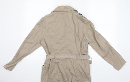 Womens UK Size 14 BHS Beige Overcoat