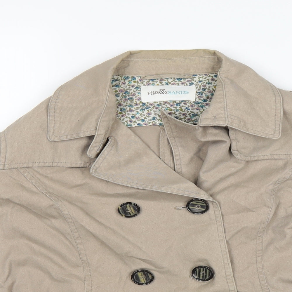 Womens UK Size 14 BHS Beige Overcoat