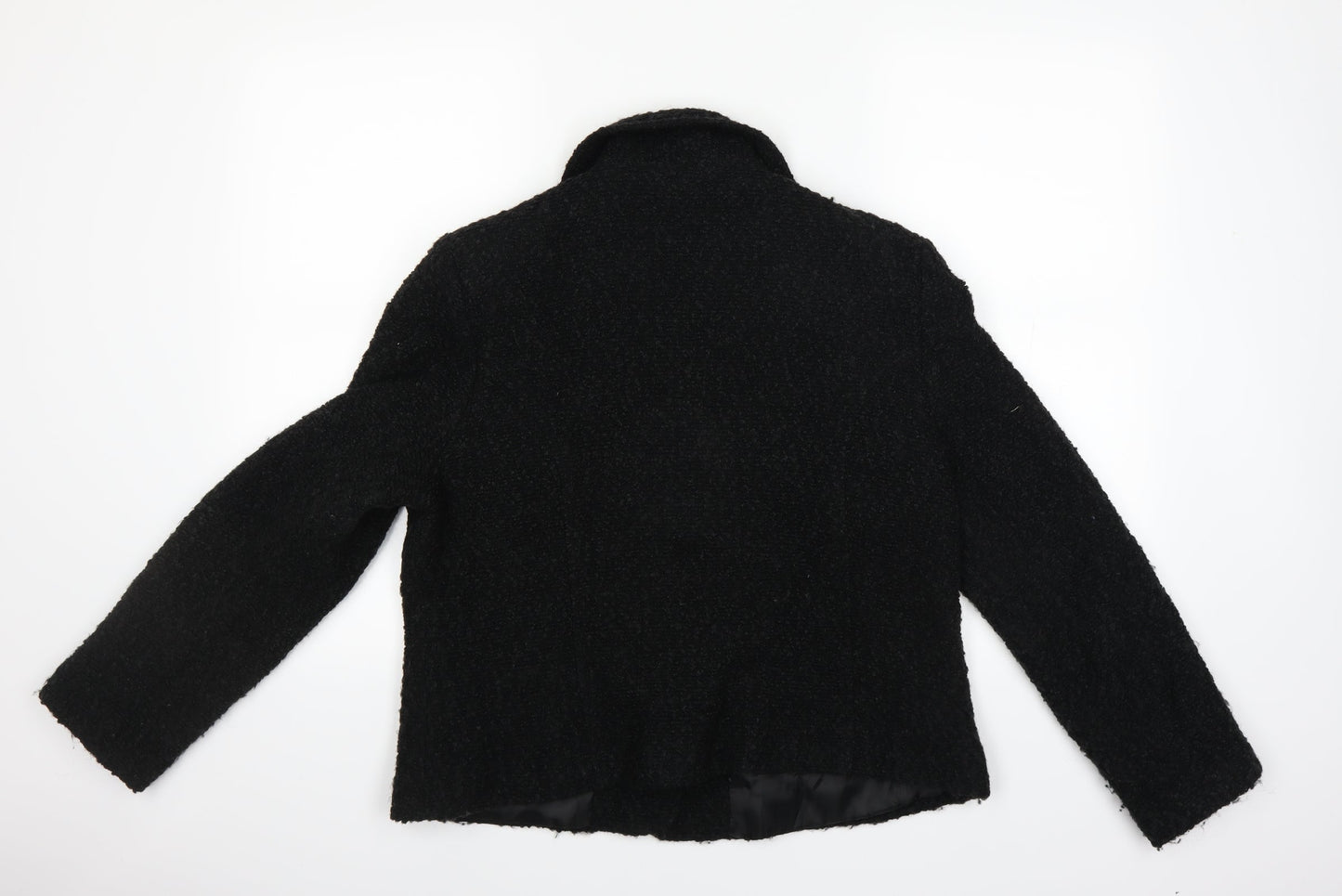 Womens UK Size 16 Preworn Black Overcoat