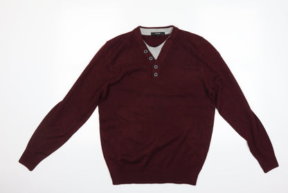 George Mens Purple   Pullover Jumper Size S