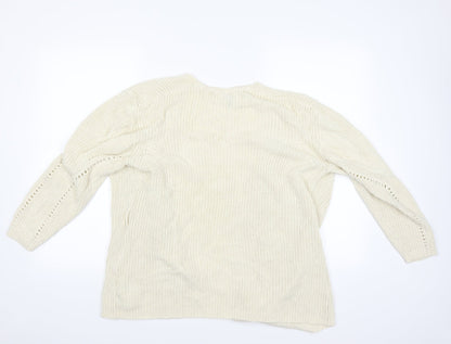 Divided Womens Beige   Cardigan Jumper Size 10