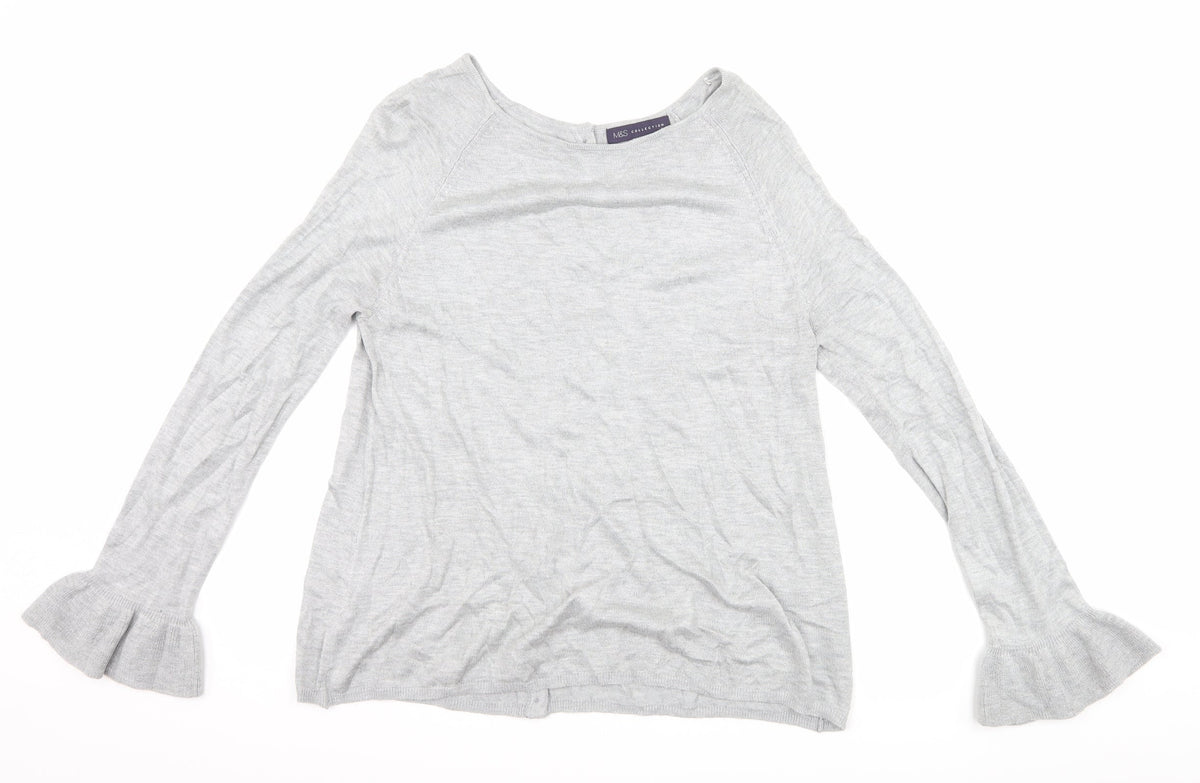 Marks & Spencer Womens Grey   Pullover Jumper Size 12