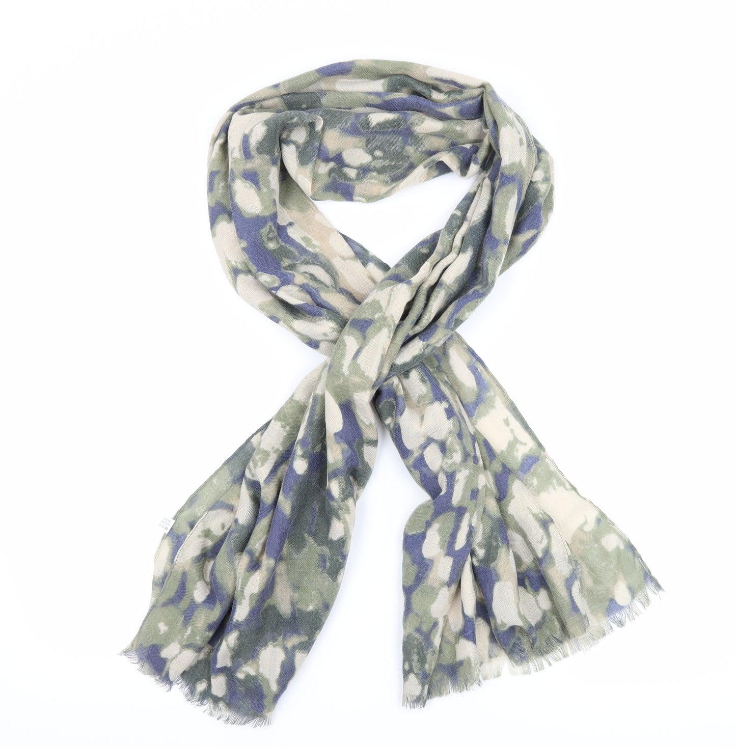 Preworn Womens Beige Camouflage   Scarf