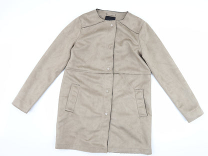 Womens UK Size 12 New Look Brown Overcoat