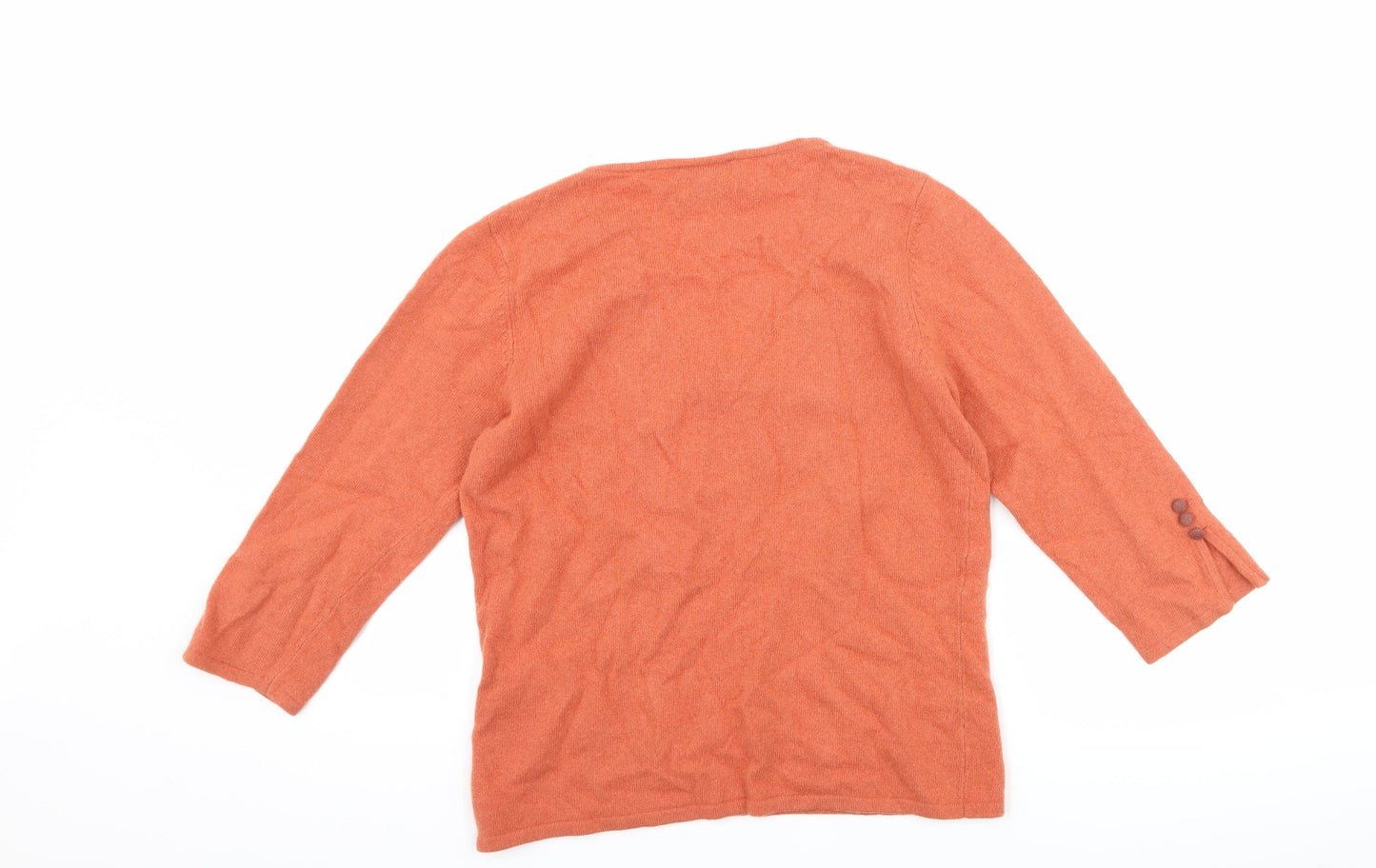 Alex & co Womens Orange Floral  Pullover Jumper Size 12