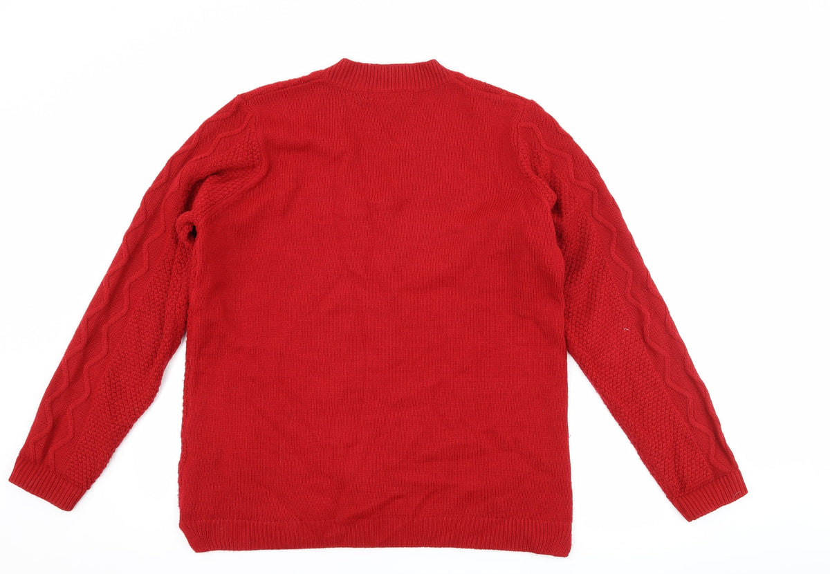 Isle Womens Red   Pullover Jumper Size M
