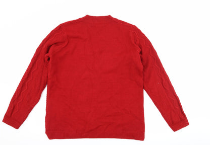 Isle Womens Red   Pullover Jumper Size M