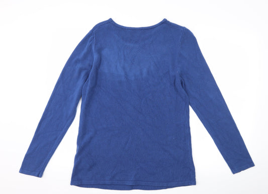 anna rose Womens Blue Argyle/Diamond  Pullover Jumper Size XL