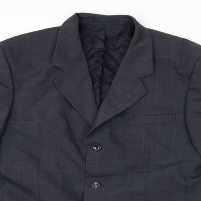 moorecroft Mens Grey Check  Jacket Suit Jacket Size 42