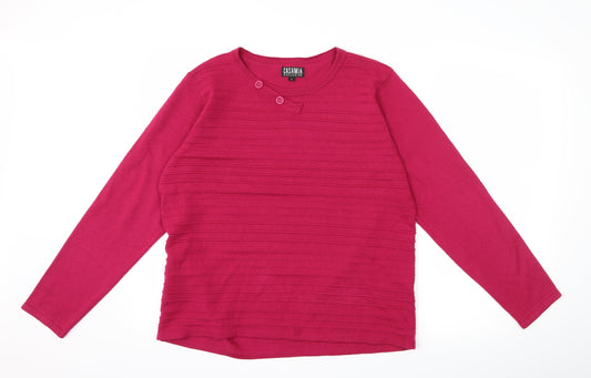 casamia Womens Pink  Knit Pullover Jumper Size L