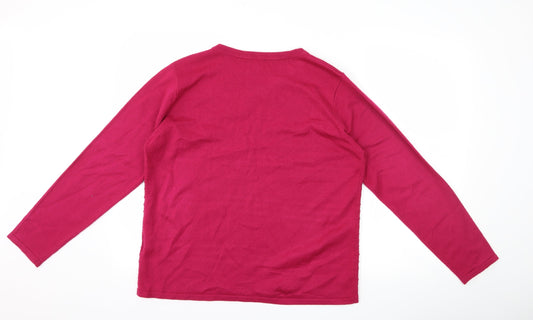 casamia Womens Pink  Knit Pullover Jumper Size L