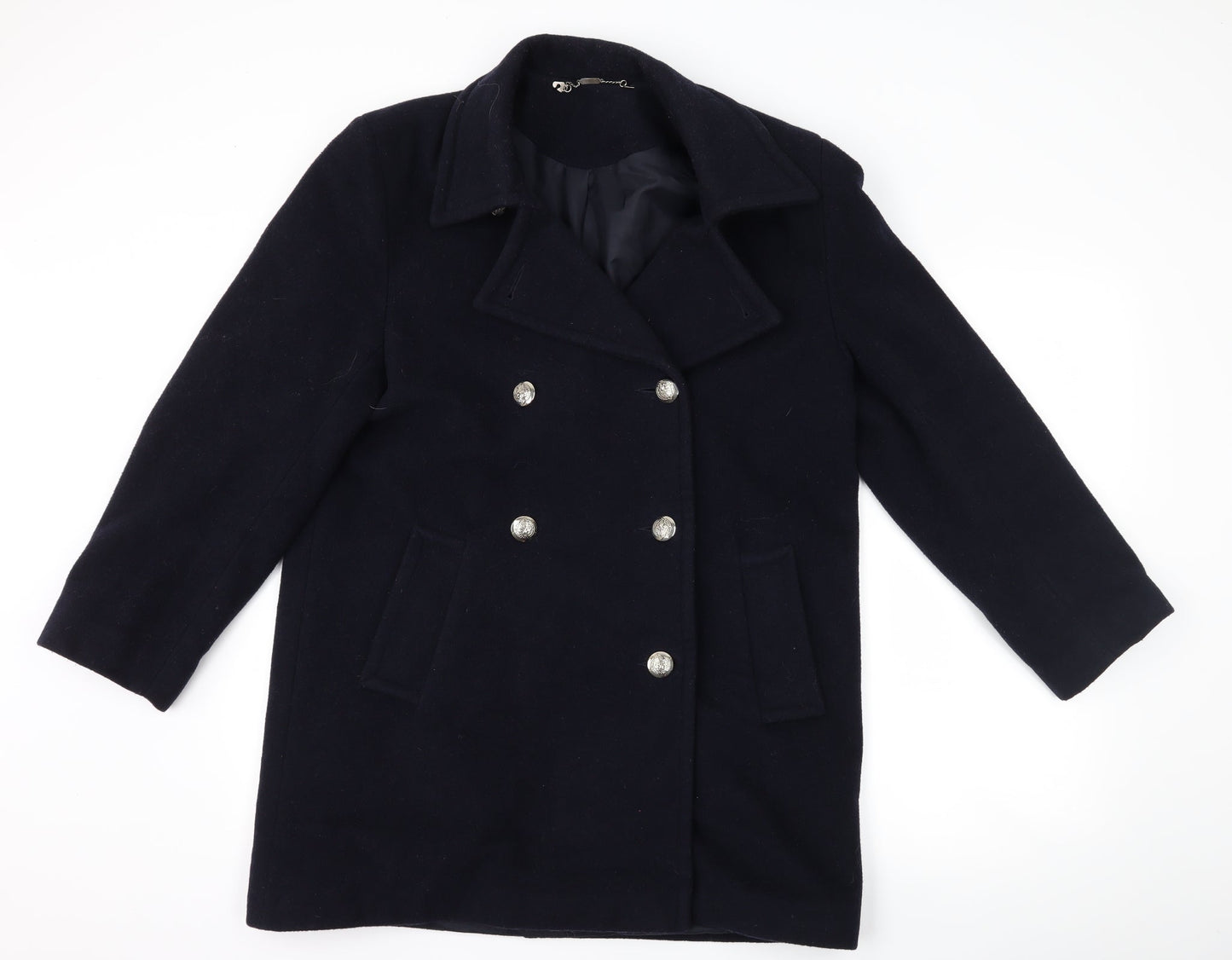 Womens UK Size 10 St Bernard Blue Overcoat