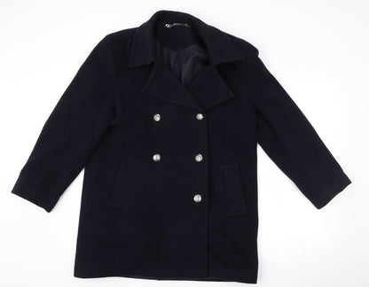 Womens UK Size 10 St Bernard Blue Overcoat