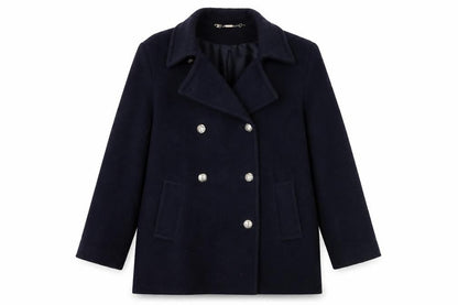 Womens UK Size 10 St Bernard Blue Overcoat