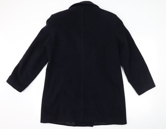 Womens UK Size 10 St Bernard Blue Overcoat