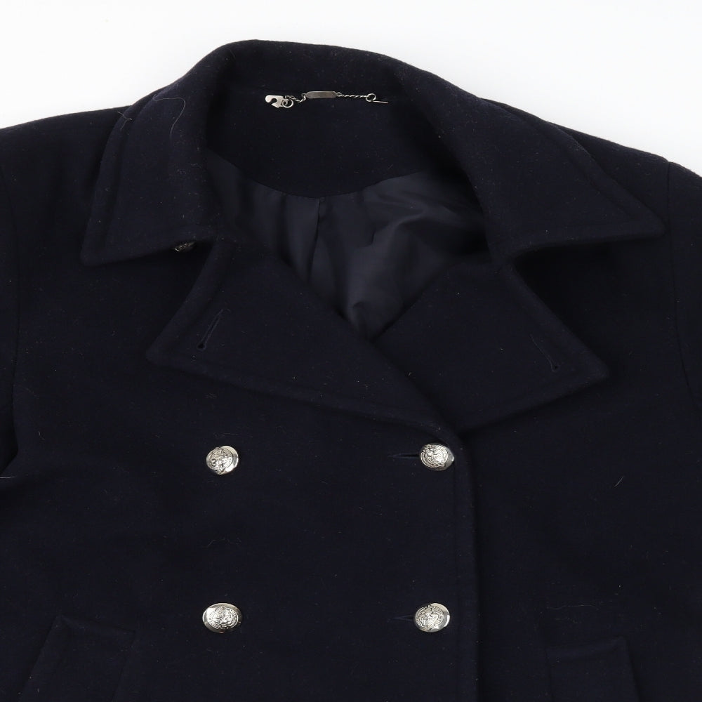 Womens UK Size 10 St Bernard Blue Overcoat